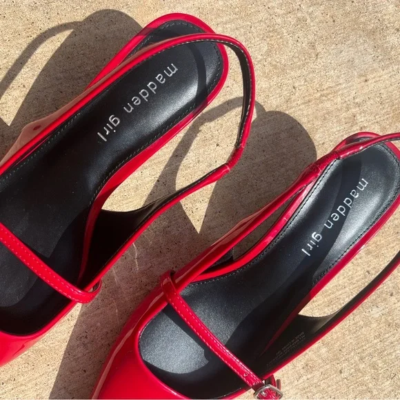 NWOT Steve Madden. 7.5 Krystall Slingback Kitten-Heel Pumps - Picture 12 of 15